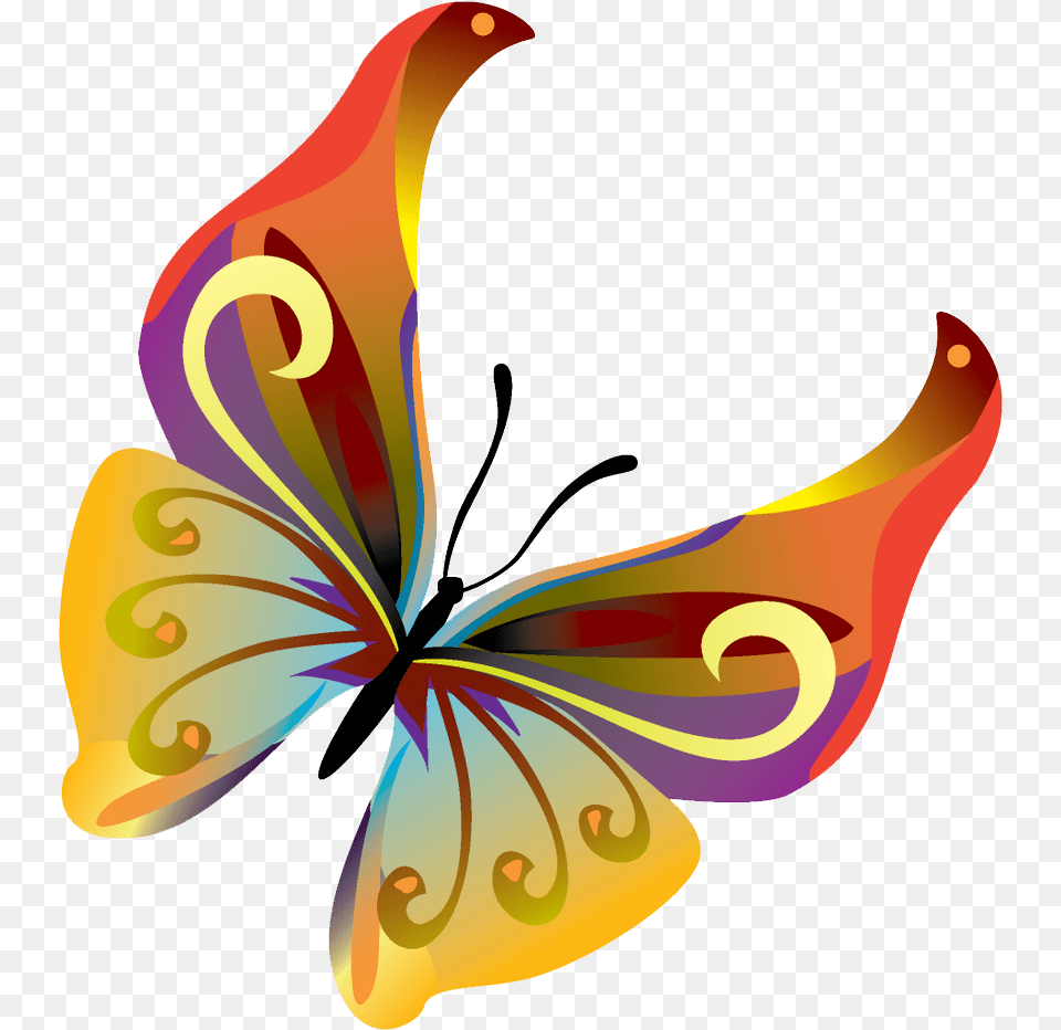 Butterfly Cliparts Transparent Orange Transparent Moving Butterfly Clipart, Graphics, Art, Flower, Plant Free Png Download