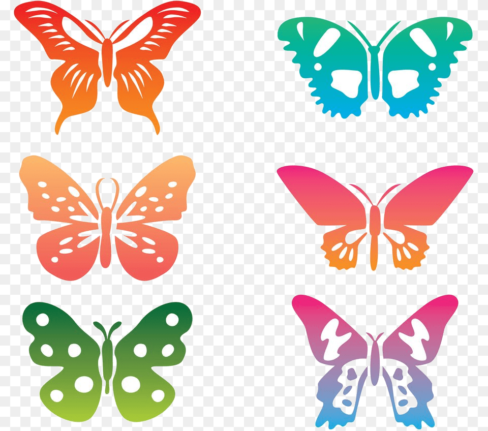 Butterfly Colorful Clipart Transparent Colorful Butterfly Clipart Vector, Flower, Plant Free Png Download