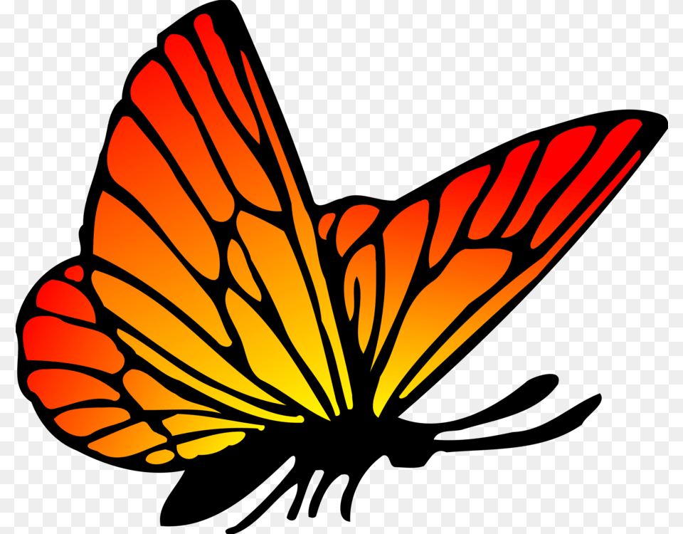 Butterfly Drawing, Animal, Insect, Invertebrate, Monarch Free Png