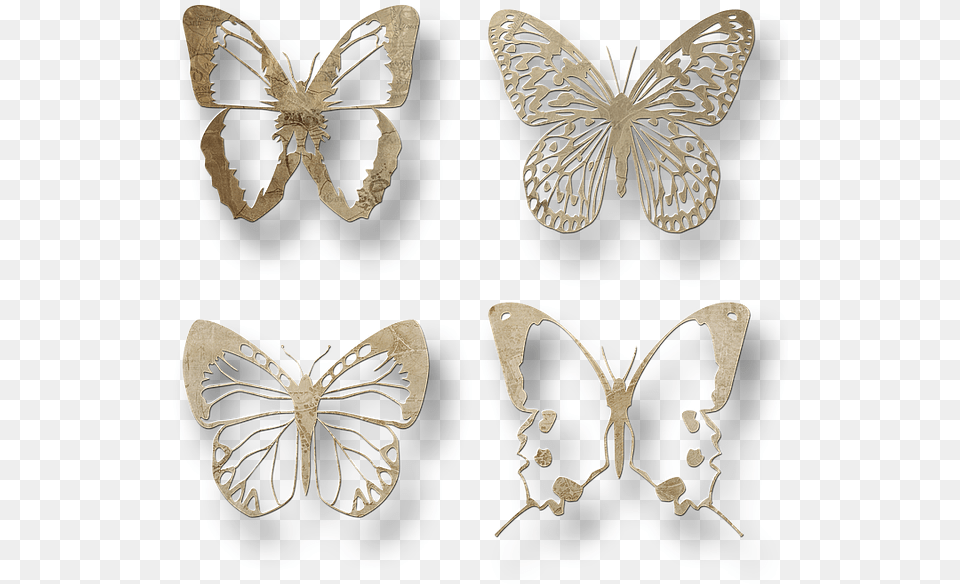 Butterfly Elements Scrapbook Long Tailed Blue, Accessories, Earring, Jewelry Free Png Download