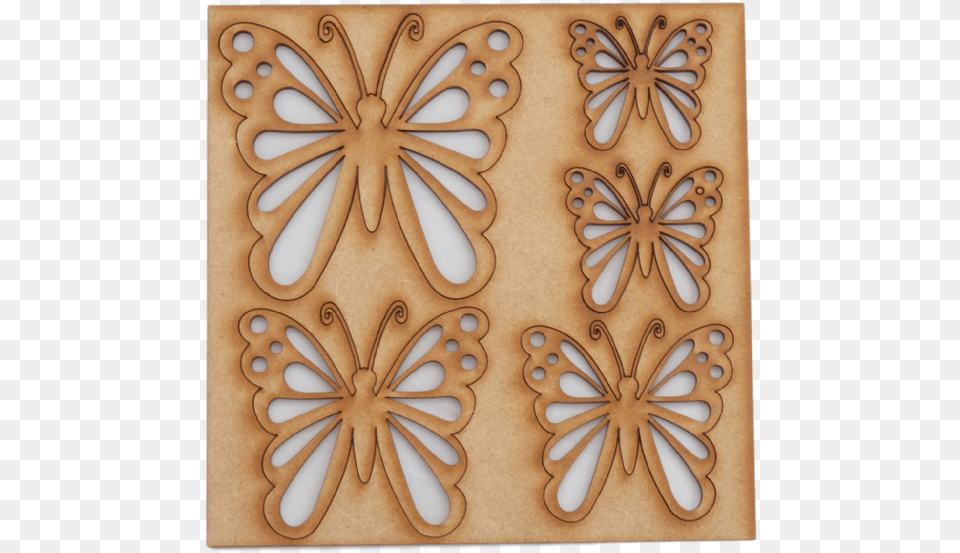 Butterfly Embellishments Set 2 Plywood, Wood, Food, Sweets, Pattern Png Image