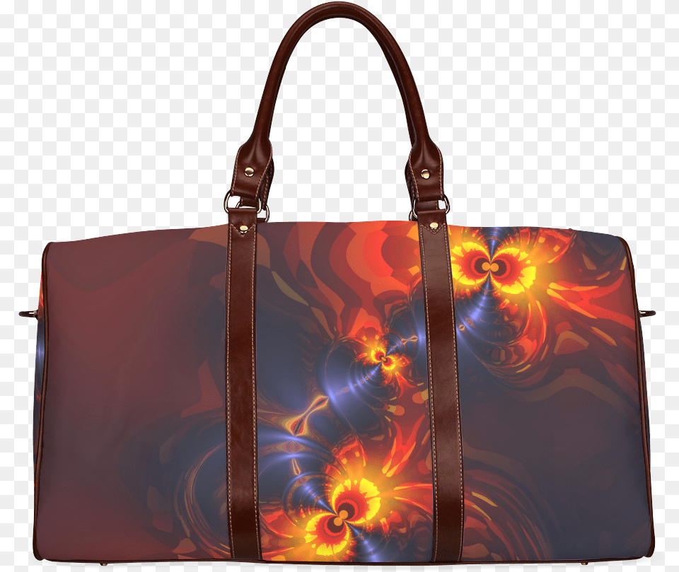 Butterfly Eyes Abstract Violet Gold Wings Waterproof Duffel Bag, Accessories, Handbag, Purse, Tote Bag Free Transparent Png