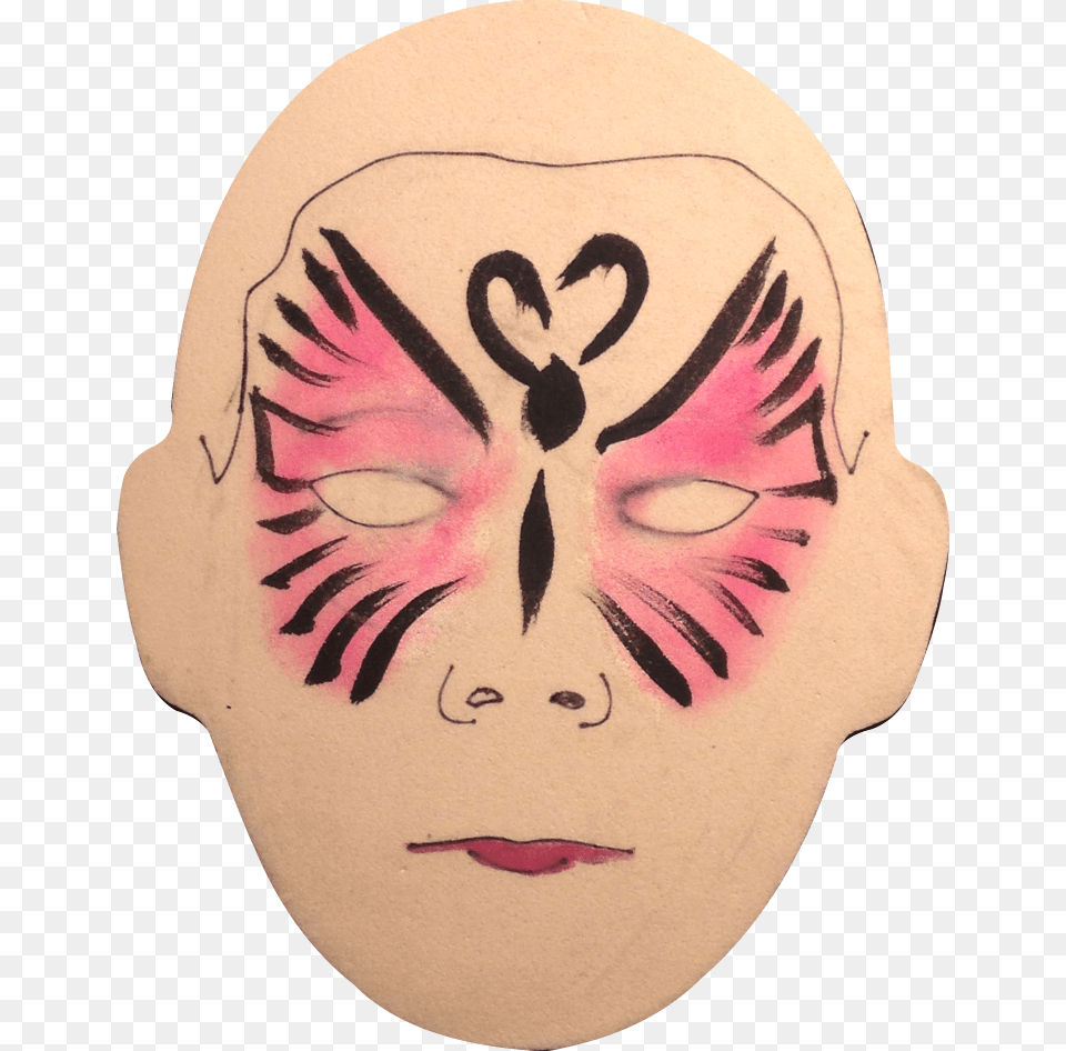 Butterfly Face Paint Mask, Head, Person, Skin, Tattoo Free Png