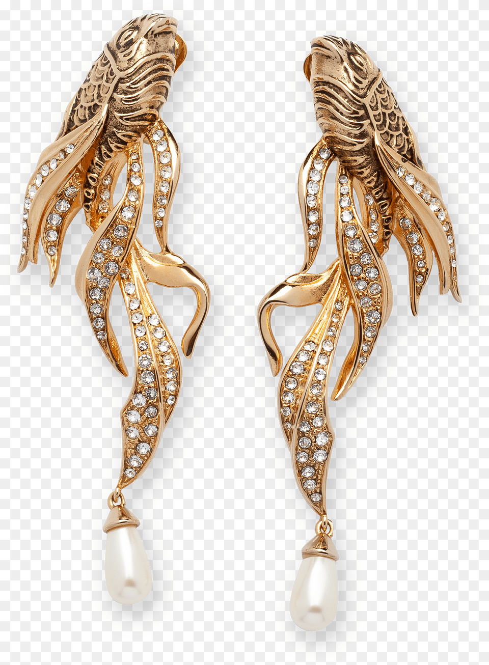 Butterfly Fish Gold Earrings Fish Gold Earrings, Accessories, Earring, Jewelry, Diamond Free Transparent Png