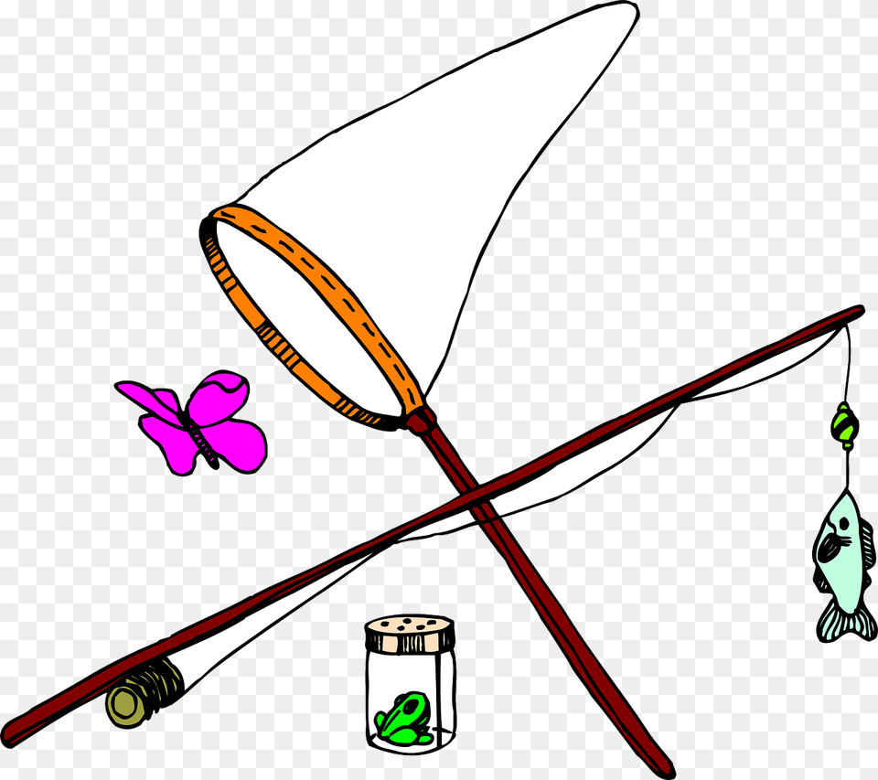 Butterfly Fishing, Bow, Weapon, Racket Free Png