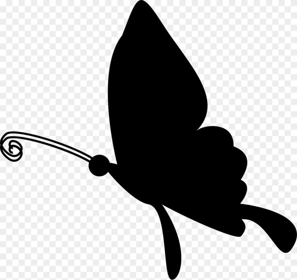 Butterfly Flying Silhouette Borboleta Preto, Stencil, People, Person, Appliance Free Png Download