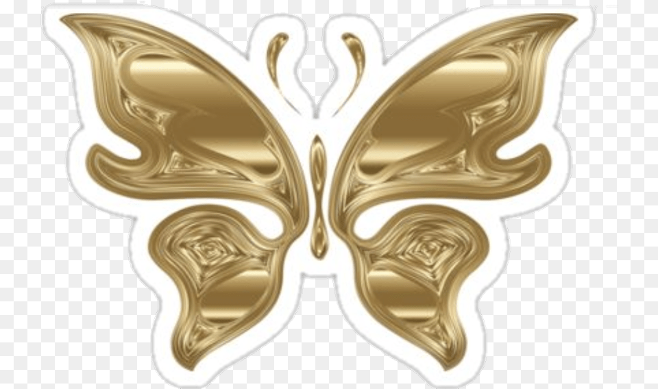 Butterfly Gold Golden Mariposa Dorada, Accessories, Logo, Emblem, Symbol Free Transparent Png