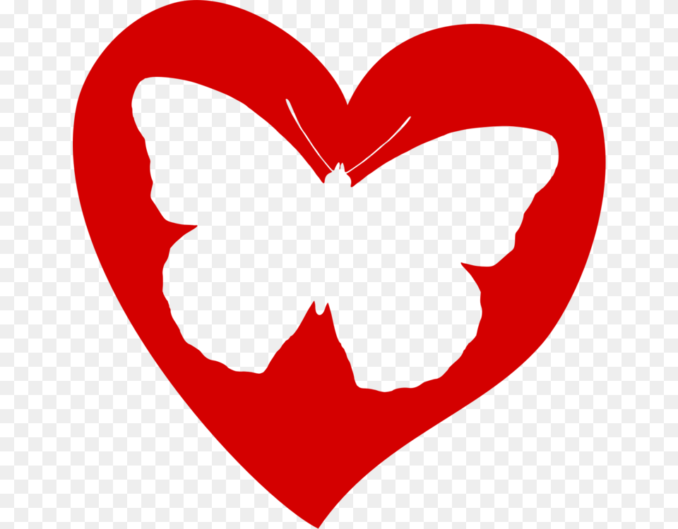 Butterfly Heart, Person Free Png Download