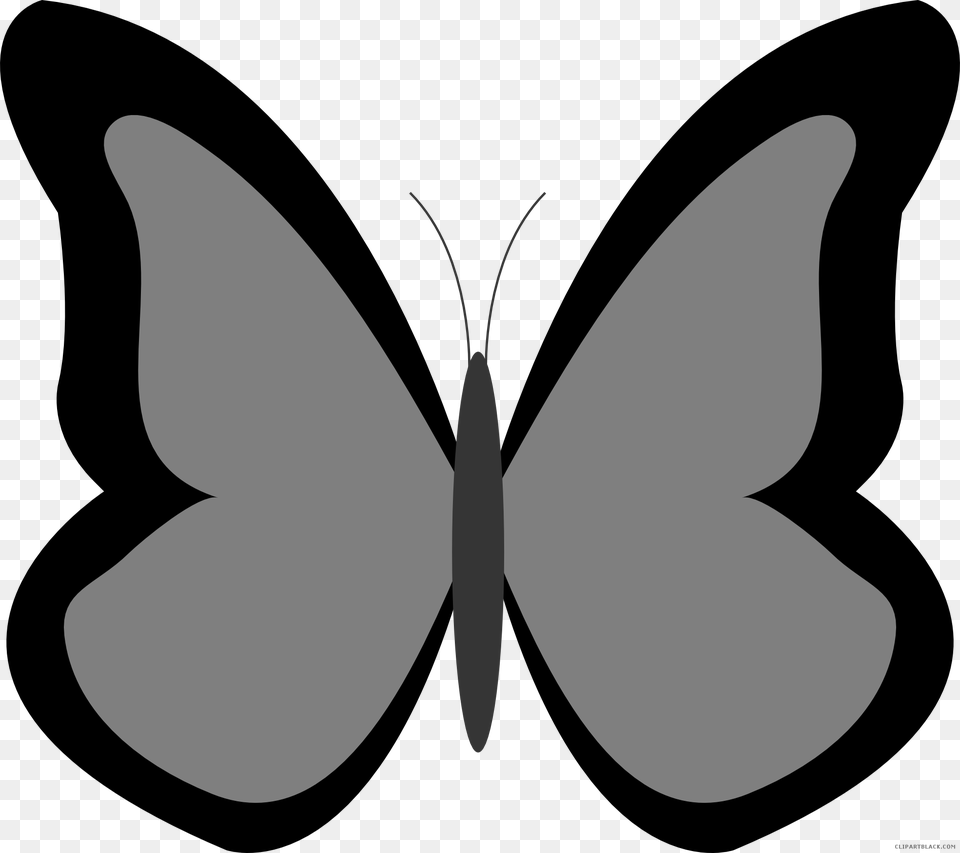 Butterfly Huge Animal Free Black White Clipart Blue Butterfly Clipart, Stencil, Fish, Sea Life, Shark Png Image