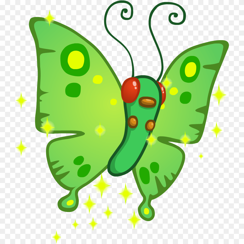 Butterfly Illustration, Art, Graphics, Green, Floral Design Free Png Download