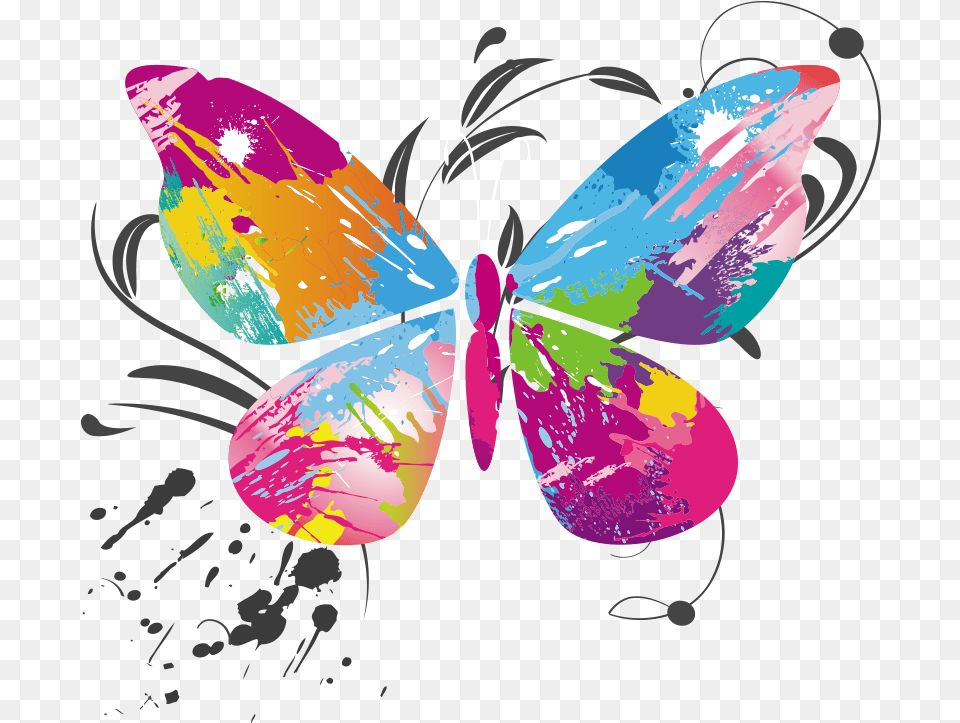 Butterfly Illustration, Art, Graphics, Floral Design, Pattern Free Png Download