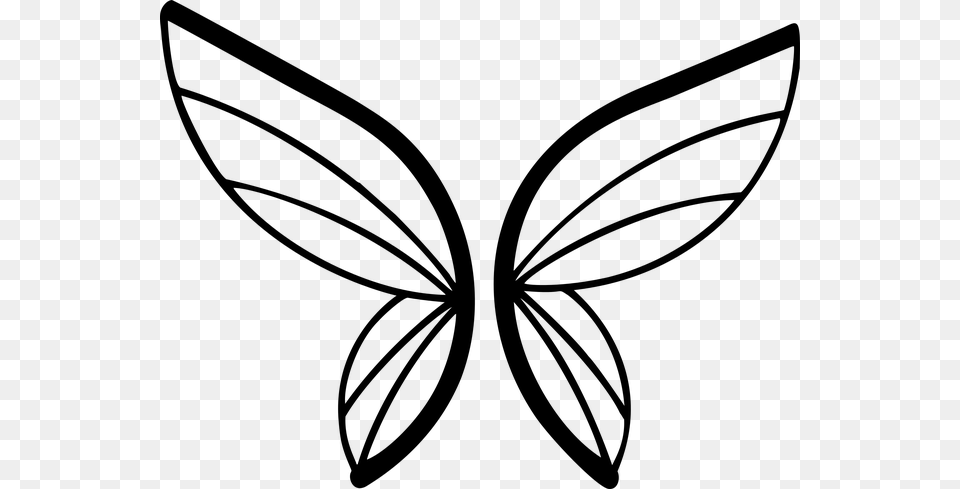 Butterfly Insect Wings Animal Silhouette, Gray Free Png Download