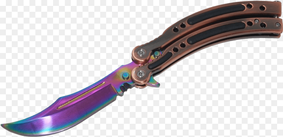 Butterfly Knife Fade Real Life Facas Do Cs Go, Blade, Dagger, Weapon Png Image