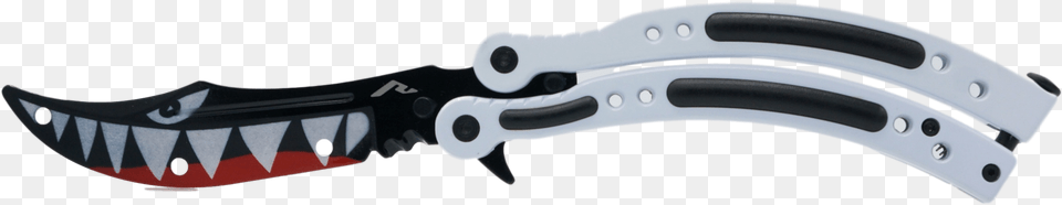 Butterfly Knife White Shark, Blade, Dagger, Weapon Free Transparent Png
