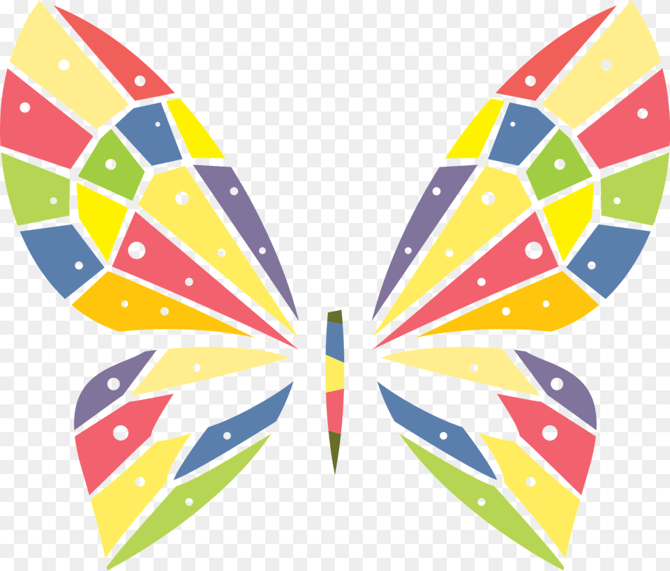 Butterfly Mosaic Clipart, Art, Graphics Free Png Download