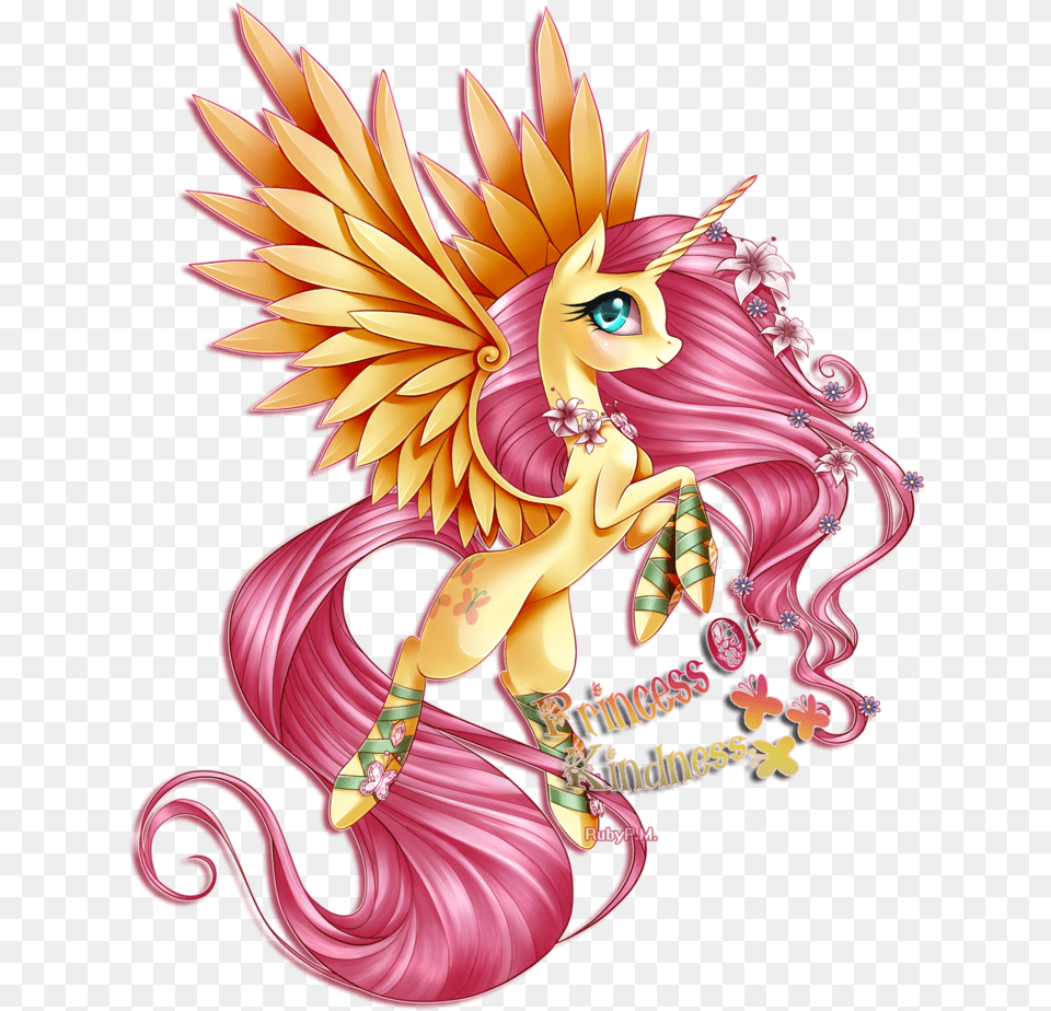 Butterfly My Little Pony And Unicorn Image My Little Pony Princess Fluttershy, Book, Comics, Publication Free Png Download