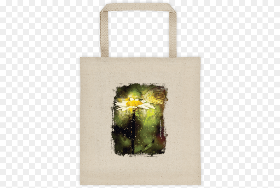 Butterfly On Flower Tote Bag Probably Full Of Books Tote Bag Book Bags Back To, Accessories, Tote Bag, Handbag, Purse Free Png Download