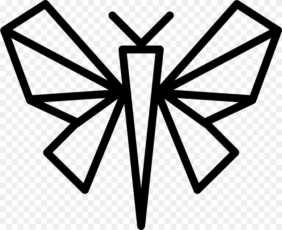 Butterfly Origami Comments Borboleta Geometrica, Emblem, Symbol Png Image