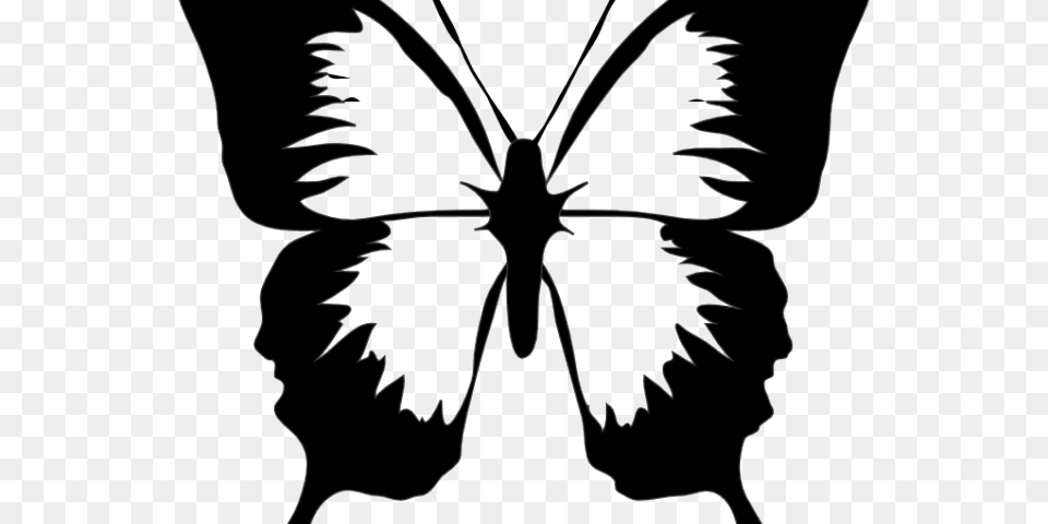 Butterfly Outline, Stencil, Flower, Person, Plant Free Transparent Png