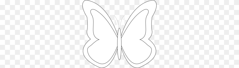 Butterfly Outline Clip Art Decor Butterfly Outline, Stencil, Animal, Fish, Sea Life Free Png