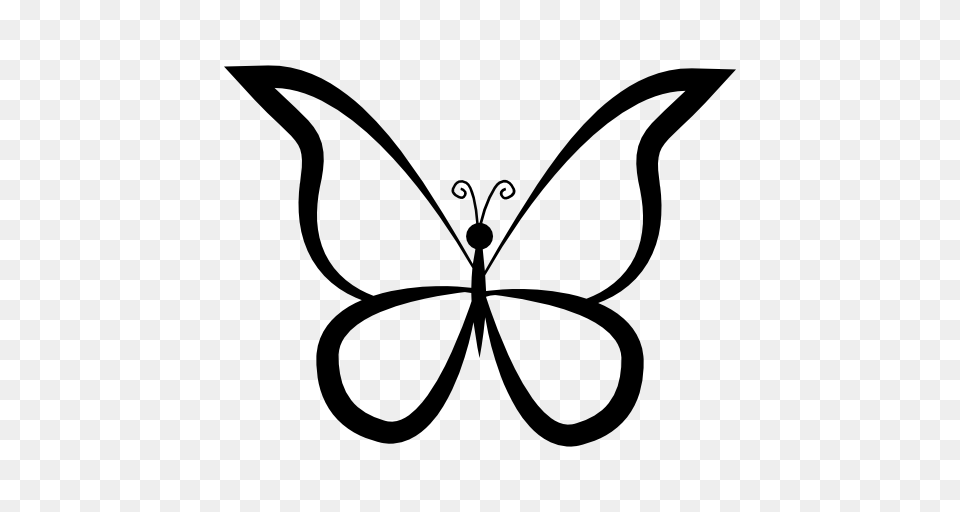 Butterfly Outline Design From Top View, Stencil, Smoke Pipe Free Png Download
