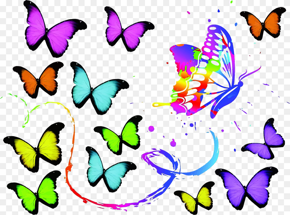 Butterfly Painting Icons, Purple, Art, Graphics, Pattern Free Transparent Png