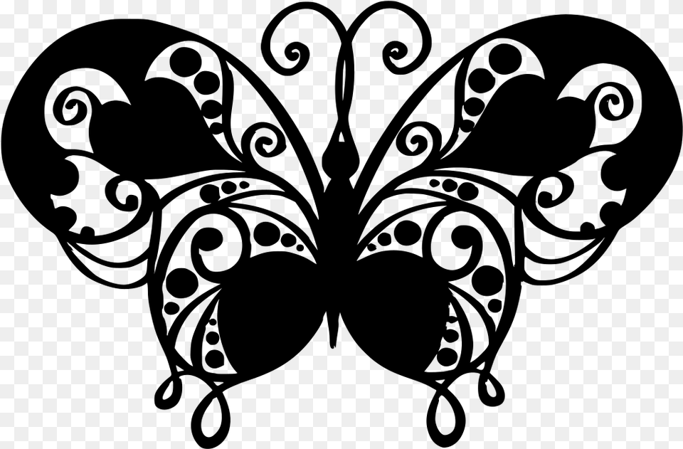 Butterfly Patterns, Gray Free Png Download