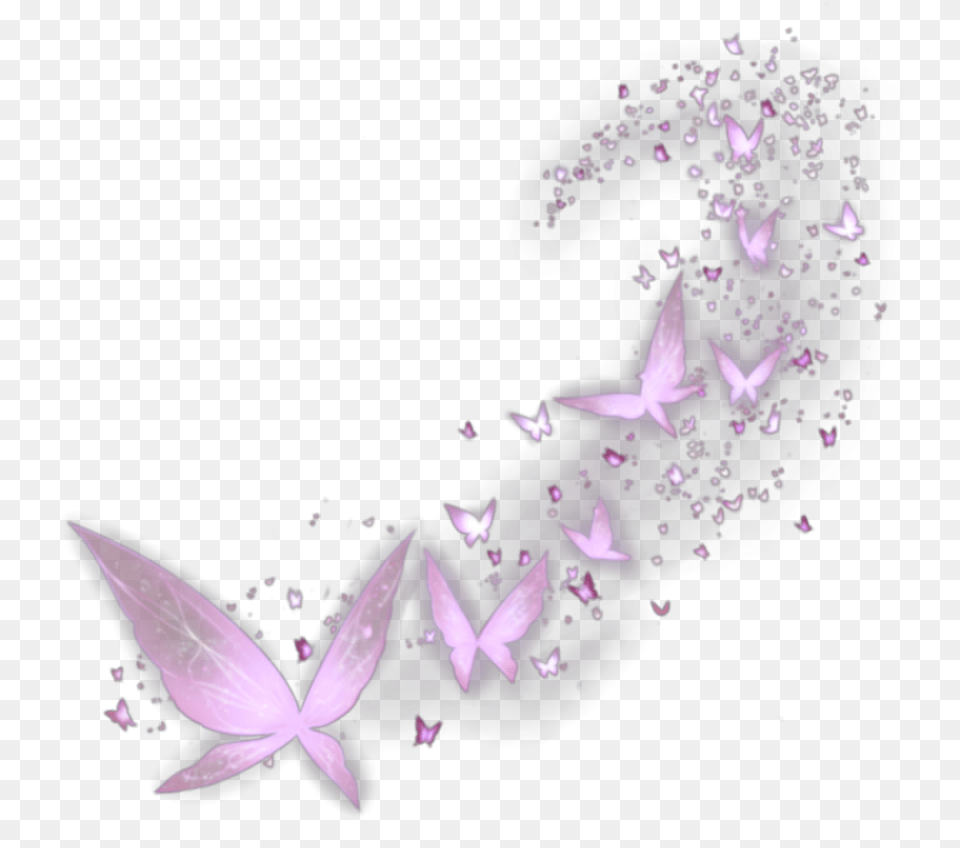 Butterfly Pinkbutterfly Pinkglitter Butterflysticker Illustration, Art, Graphics, Purple, Paper Free Transparent Png