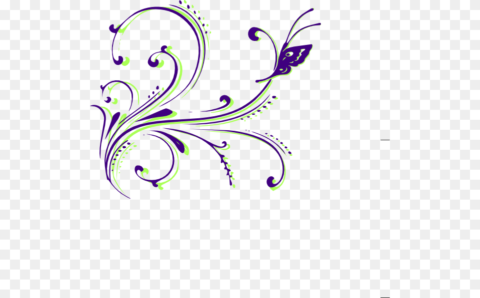 Butterfly Scroll Clip Arts For Web, Art, Floral Design, Graphics, Pattern Free Png