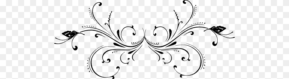 Butterfly Scroll Clipart, Art, Floral Design, Graphics, Pattern Free Png