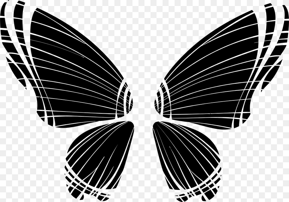 Butterfly Silhouette 10 Clip Arts Butterfly Wings Background, Gray Free Transparent Png