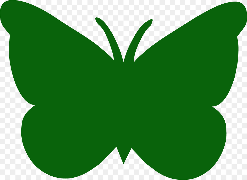 Butterfly Silhouette, Green, Leaf, Plant, Animal Png