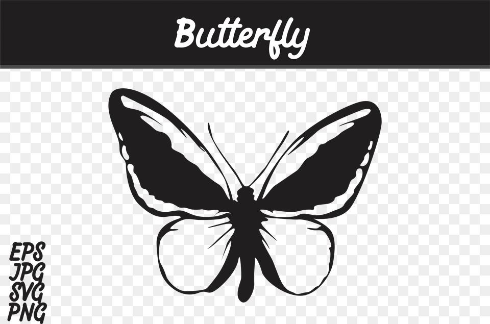 Butterfly Silhouette Svg Vector Image Graphic By Arief Batik Mega Mendung Vector, Stencil, Sticker, Animal, Insect Free Png