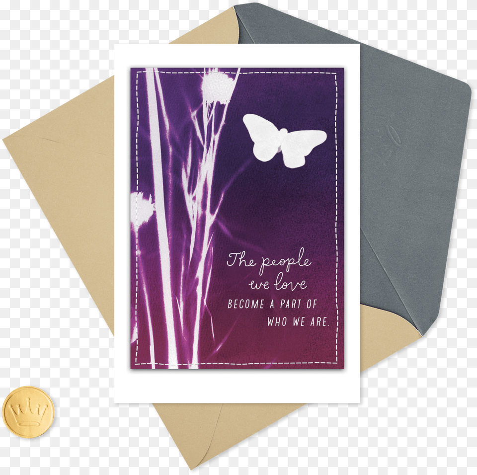 Butterfly Silhouette Sympathy Card Envelope, Greeting Card, Mail Png Image