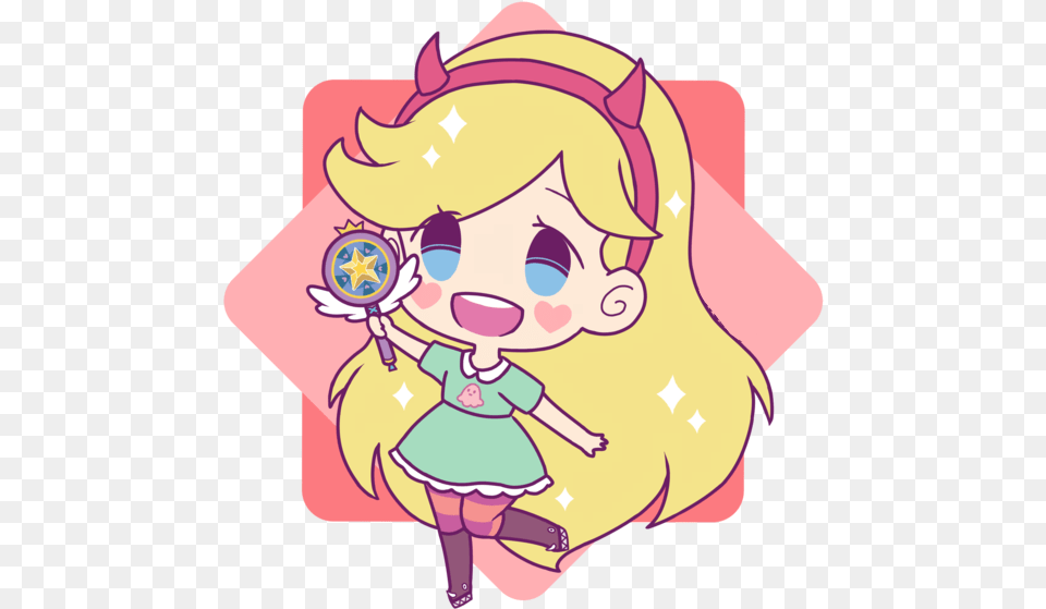 Butterfly Starbutterfly Love Pink Kawaii Cute Star Vs The Forces Of Evil Chibi, Baby, Person, Face, Head Free Transparent Png