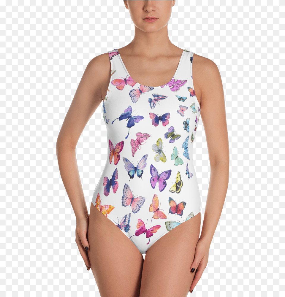 Butterfly Swarm One Piece Swimsuit Jesus Swimsuit, Clothing, Swimwear, Adult, Female Free Transparent Png