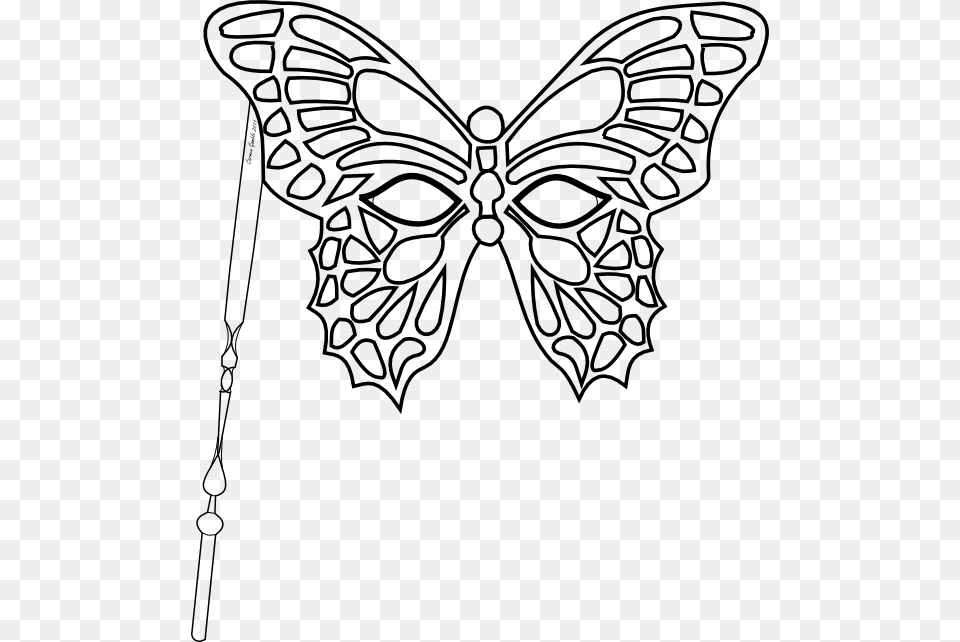 Butterfly Template Zentangle Mask, Stencil, Art, Drawing, Accessories Png Image