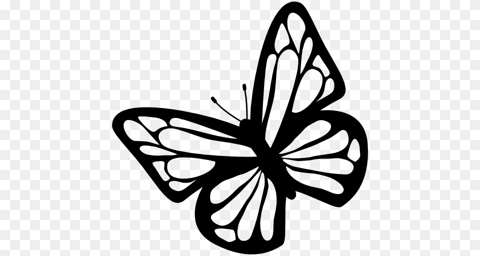 Butterfly Top View, Stencil, Flower, Plant, Smoke Pipe Free Png Download