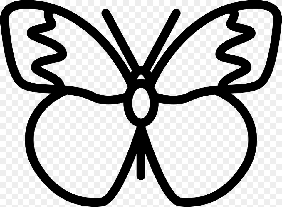 Butterfly With Big Wings Icon Download, Stencil, Sticker, Bow, Weapon Png