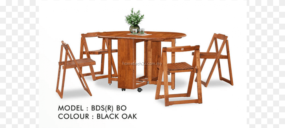 Butterfly Wooden Foldable Dining Table And 4 Folding Dining Room, Architecture, Indoors, Furniture, Dining Table Png