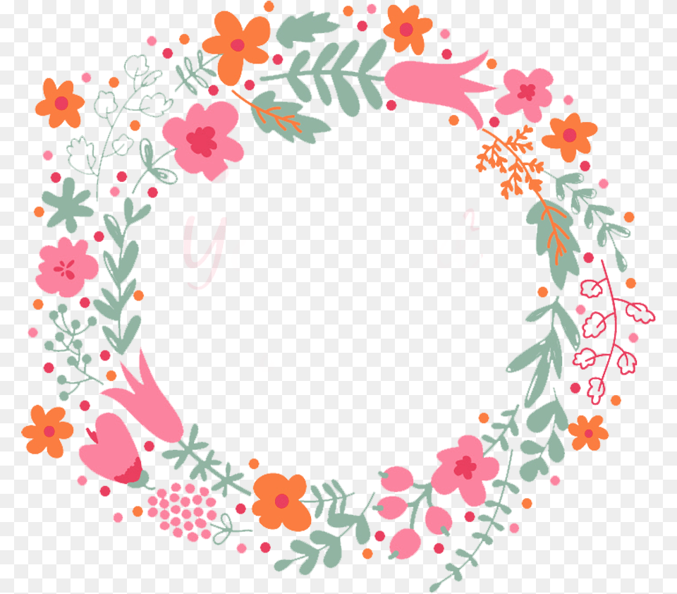 Butterfly Wreath Ring Of Flowers, Art, Floral Design, Graphics, Pattern Free Png Download