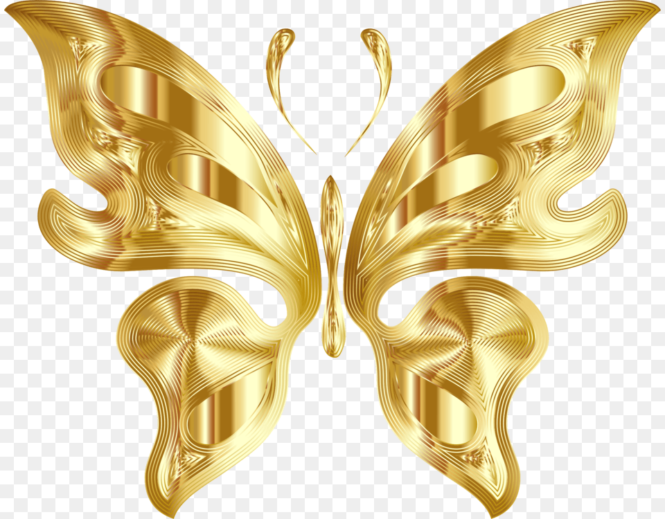 Butterflysymmetrygold Golden Butterfly Transparent Background, Gold, Accessories, Jewelry, Chandelier Free Png