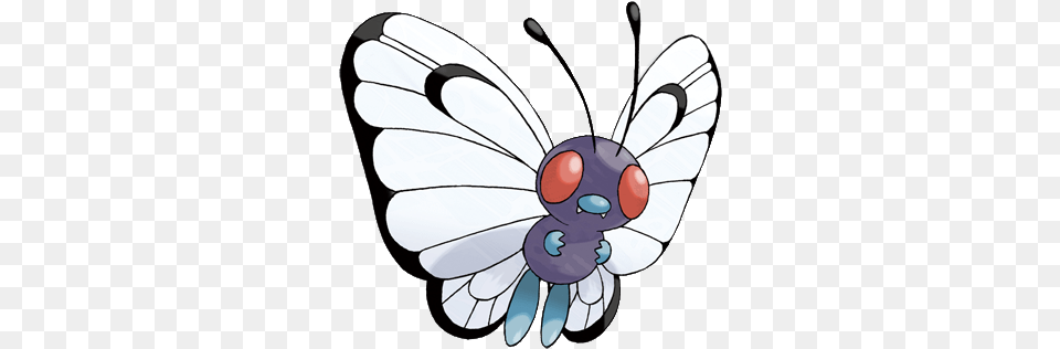 Butterfree 7 Pokemon On White Background, Animal, Bee, Insect, Invertebrate Free Transparent Png