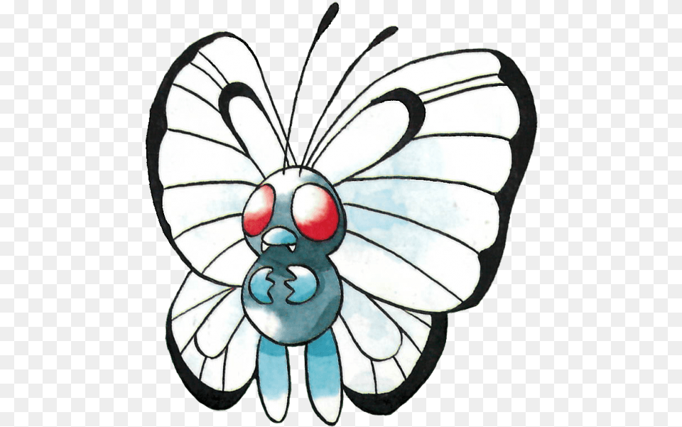 Butterfree From The Official Artwork Set For Pokemon Butterfree Gen 1 Art, Animal, Bird Free Png