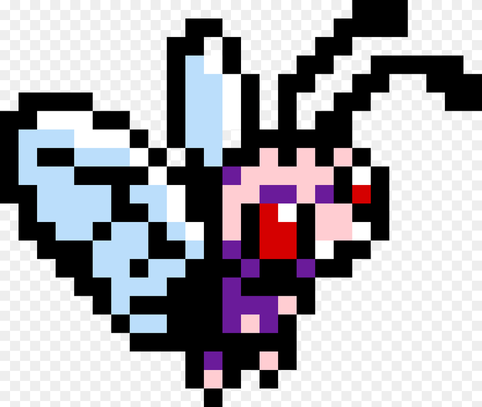 Butterfree Pokemon Pixel Art Brik, Purple, Pattern, Graphics Png Image