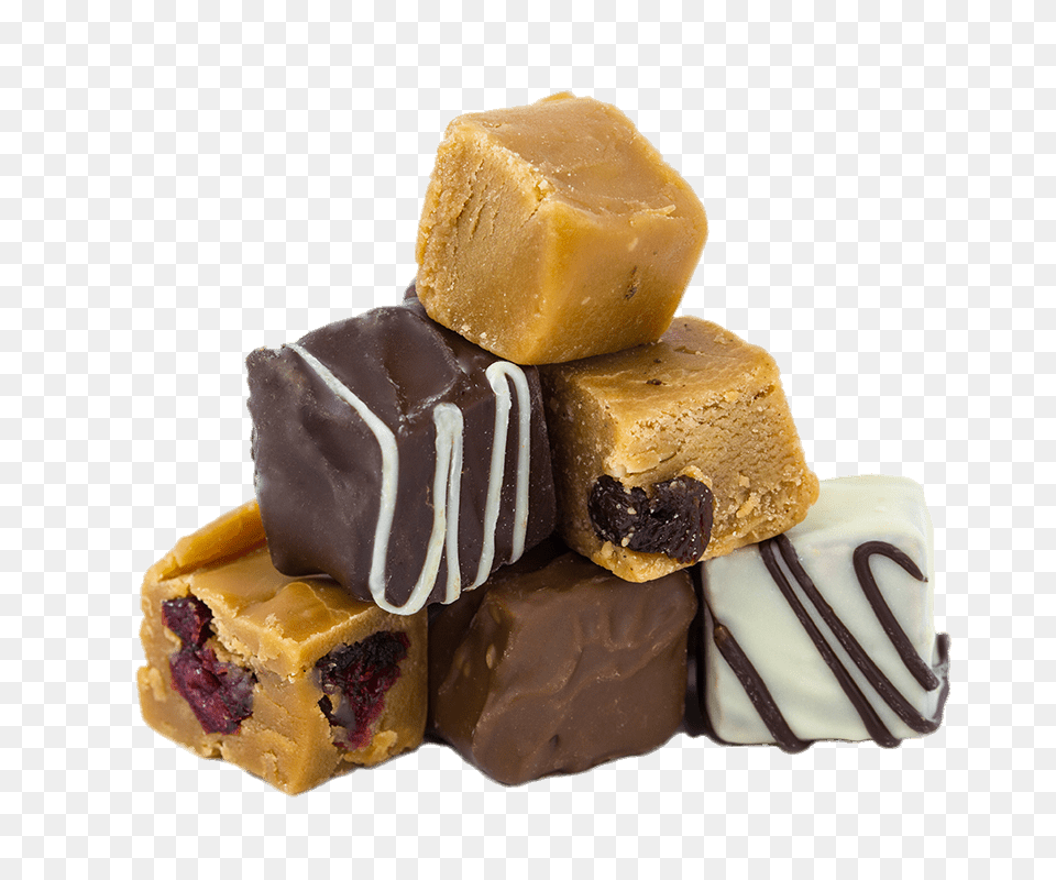 Buttermilk Christmas Fudge Selection, Chocolate, Dessert, Food, Bread Free Png