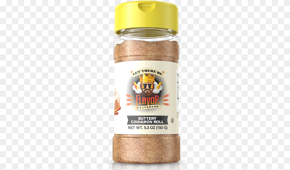 Buttery Cinnamon Roll Flavor God Spicy Everything Seasoning, Food, Mustard, Bottle, Shaker Free Png