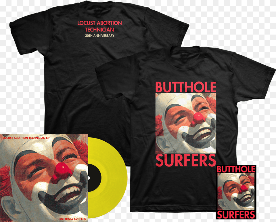Butthole Surfers T Shirt Locust Abortion Technician, Clothing, T-shirt, Adult, Male Png Image