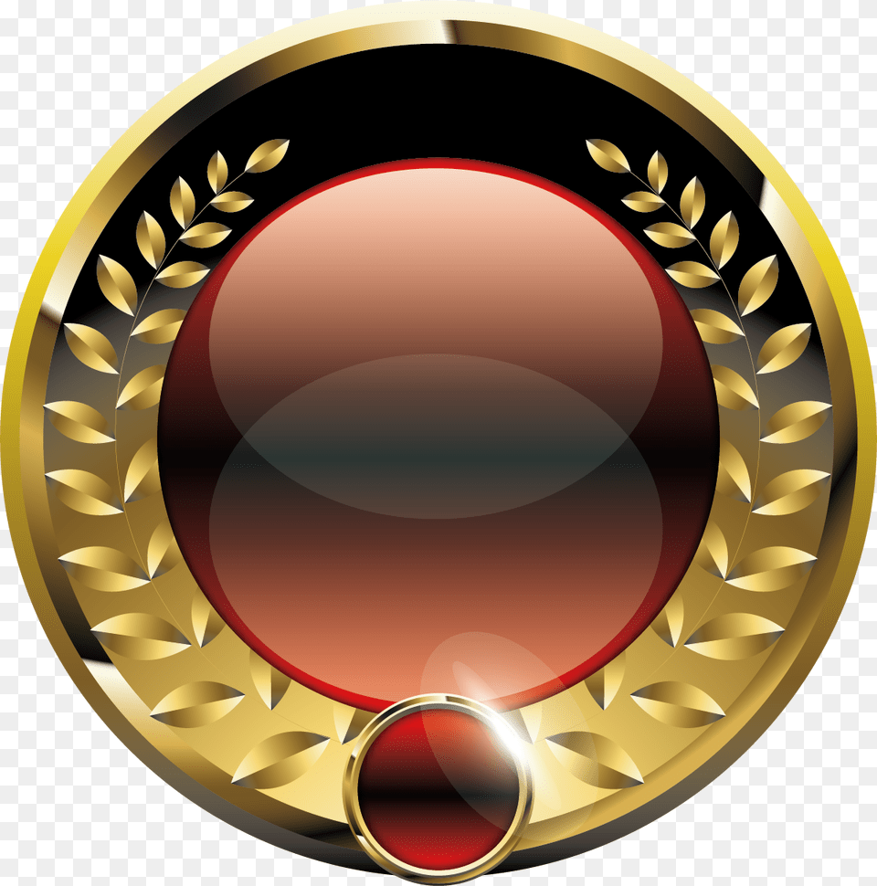 Button, Gold, Emblem, Symbol, Disk Free Png Download