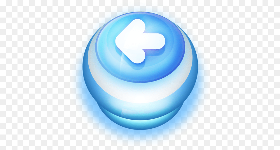 Button Blue Arrow Left Icon Icns Ico, Sphere, Disk Free Png